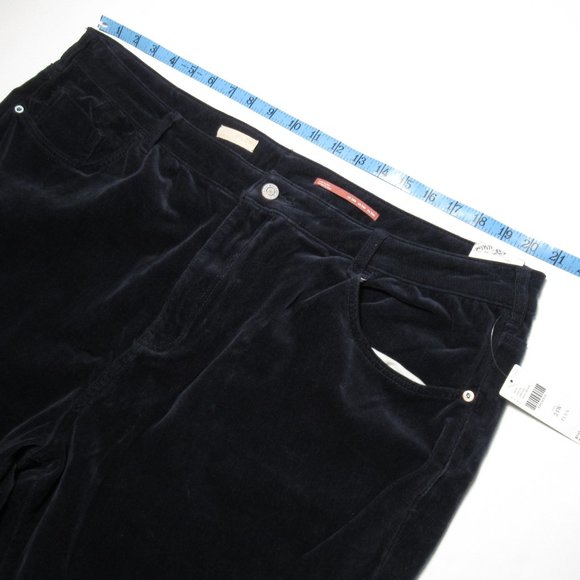 Anthropologie Pilcro High-Rise Skinny Corduroy Pants Midnight Navy Blue 24W - Picture 5 of 9